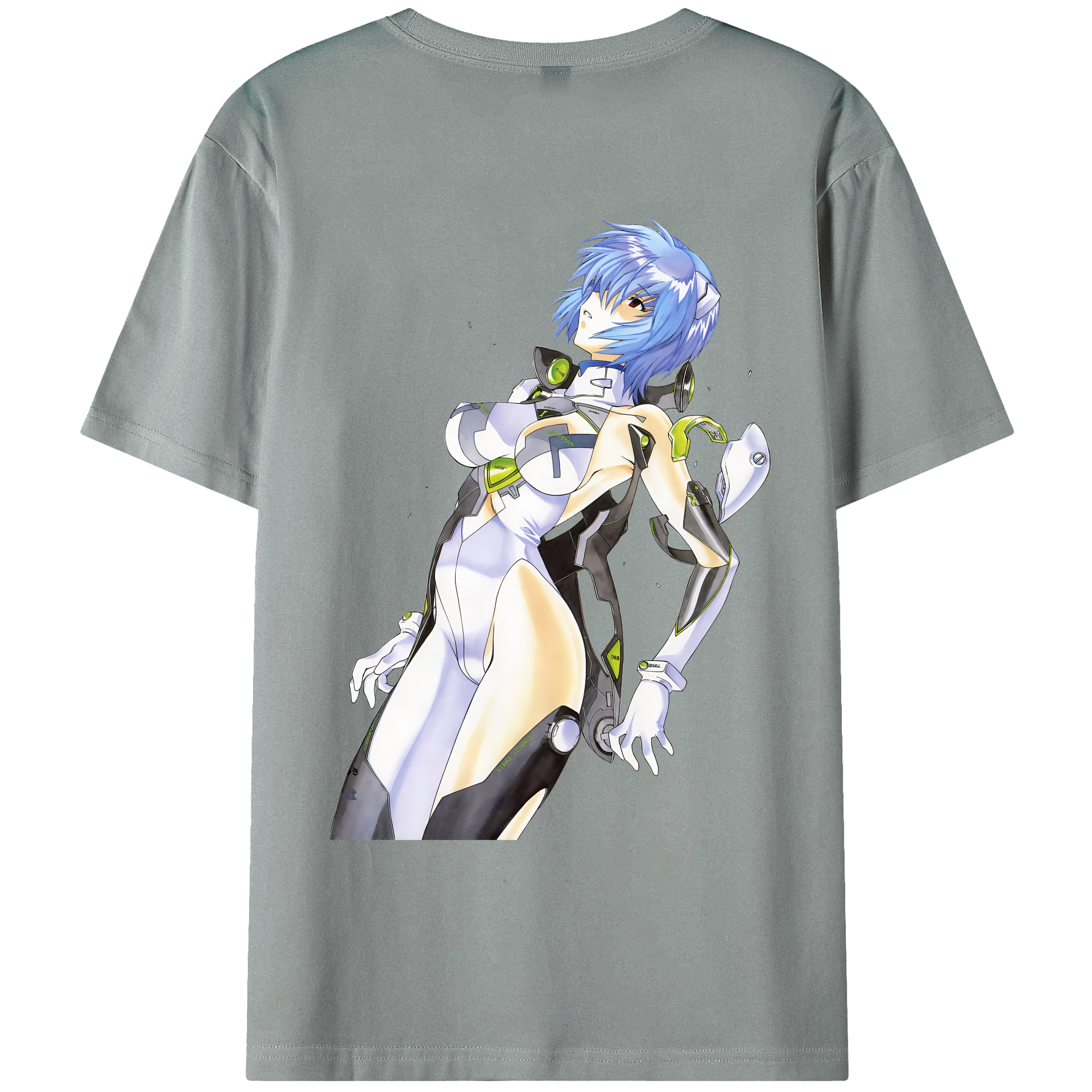 （画像用） EVA 新世紀エヴァンゲリオン 綿100％ メンズ半袖Tシャツ（バックプリント） 通気性